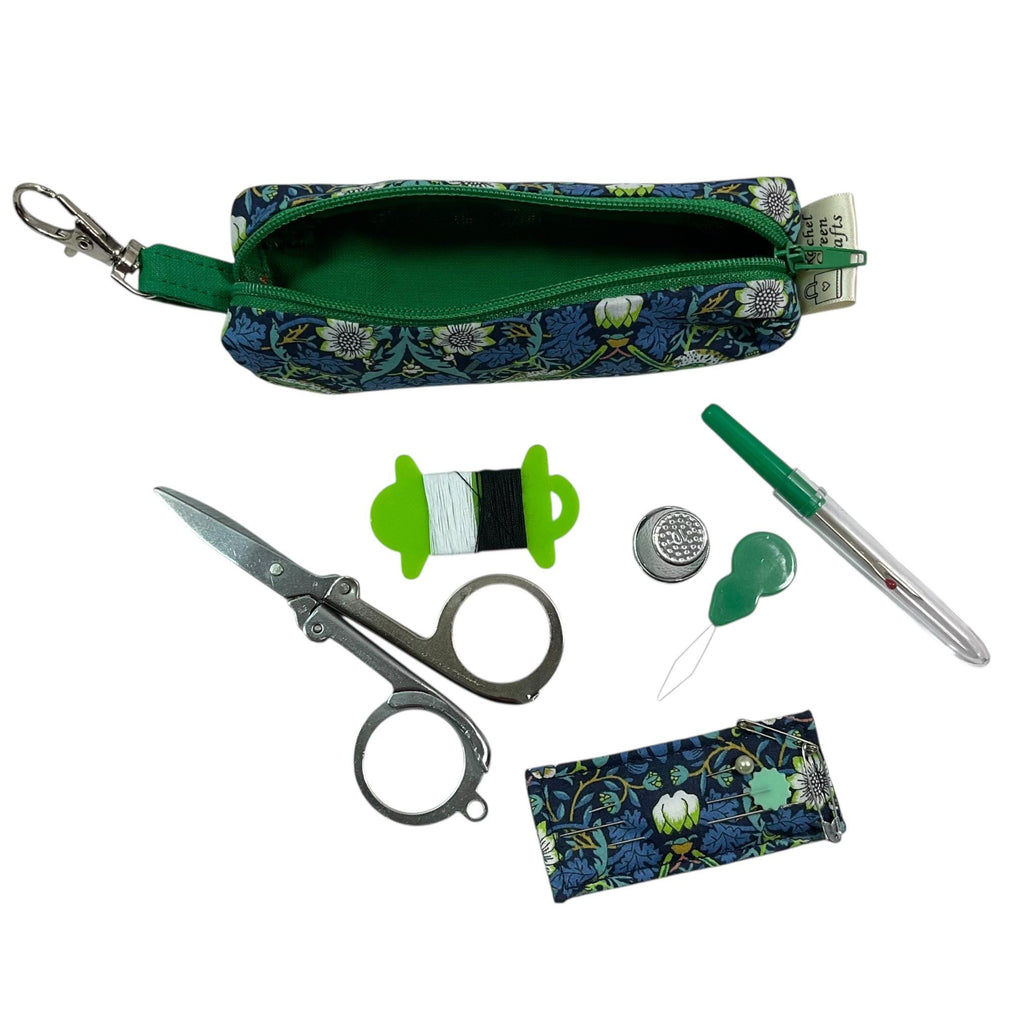 Liberty fabric Mini sewing kit, travel mending case, floral needle case, keychain sewing, sewing notions, stocking filler, ladies gift