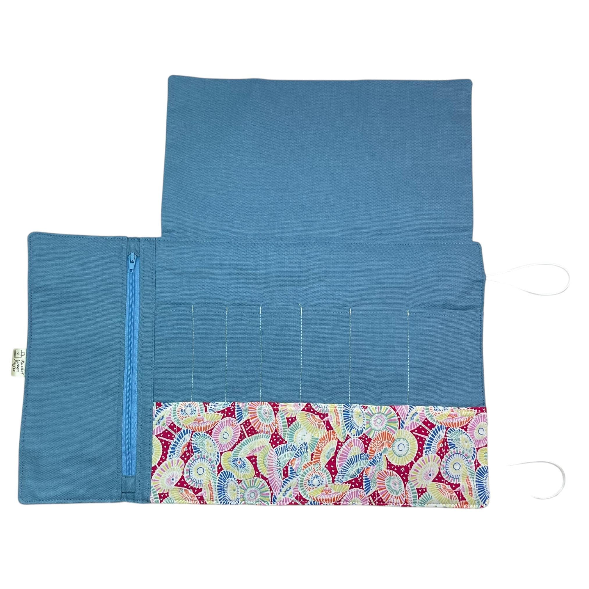 Liberty Floral fabric  interchangeable and double pointed knitting needle case, hiya hiya pouch, knit pro wallet, sock needle case