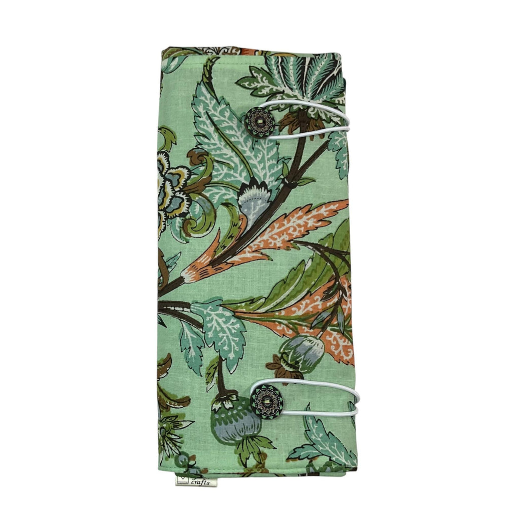 Double pointed floral knitting needle case, sock needle roll,  organiser, knitters gift