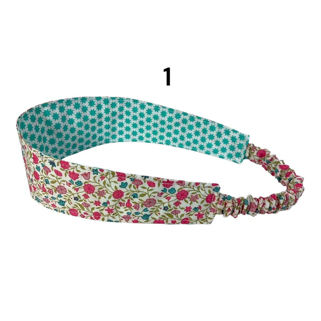 Ladies Liberty fabric hairband, adult headband, elasticated no pinch fabric floral reversible