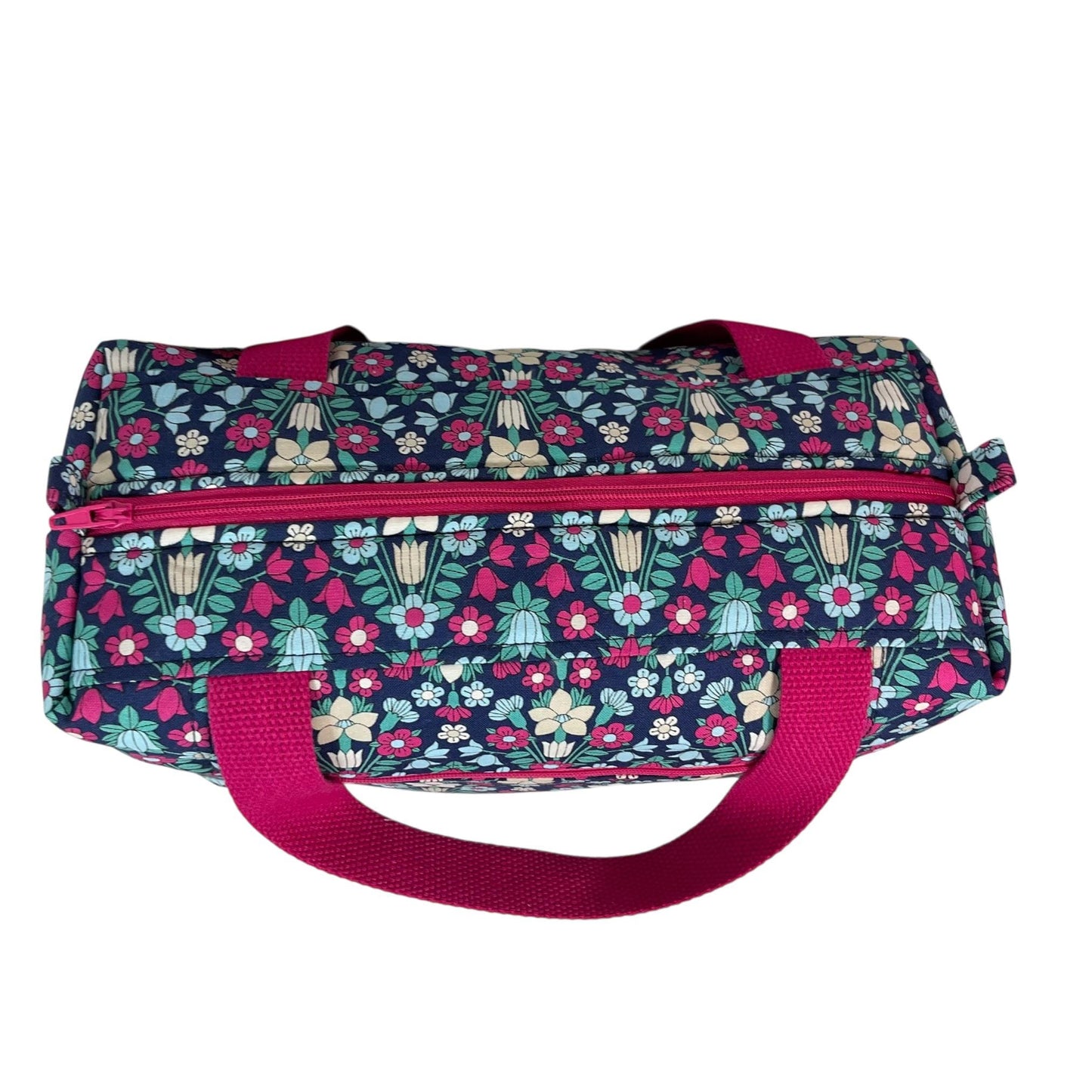 Liberty fabric large toiletries bag with handles and zip pocket