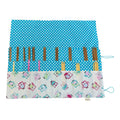 Double pointed knitting needle case with owls,  DPN or crochet hook case, sock knitters gift,