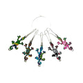 Lizard Stitch markers for knitting and crochet, enamelled colourful progress charms, lace markers, reptile lover knitters gift, place keeper