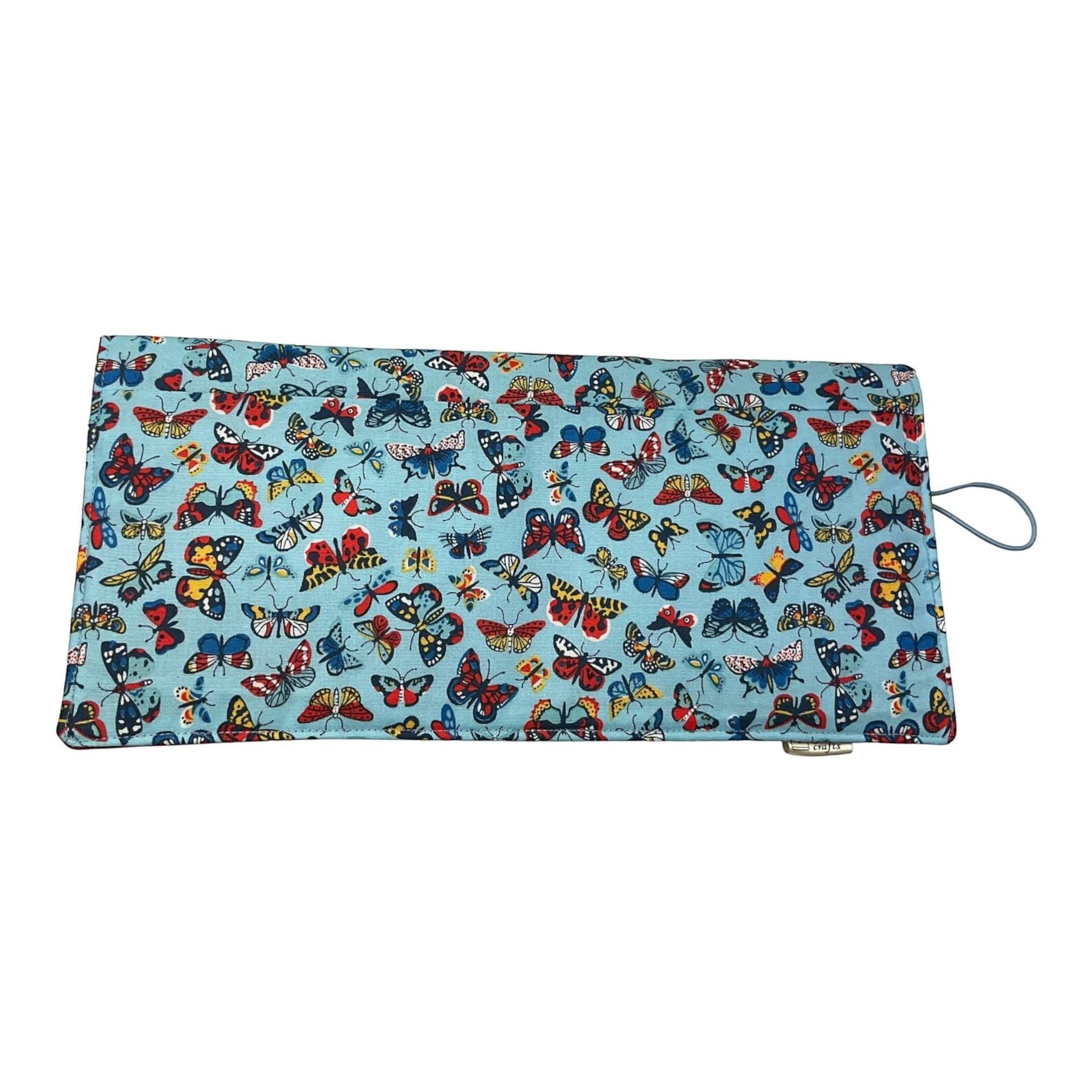 Interchangeable knitting needle case with Liberty fabric , butterfly addi case, chiagoo wallet, knit pro organiser pouch, hiya hiya case,
