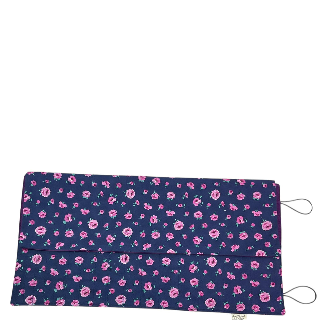Double pointed knitting needle case made in Liberty floral fabric,  DPN or crochet hook case, sock knitters gift,