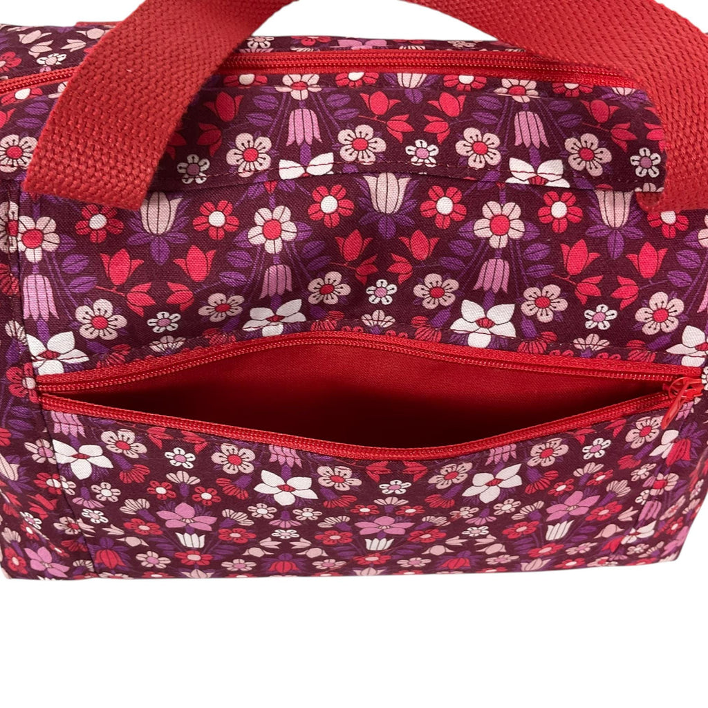 Liberty fabric large toiletries bag with handles and zip pocket, floral Waterproof, ladies sponge wash pouch, Cosmetics bag, ladies gift