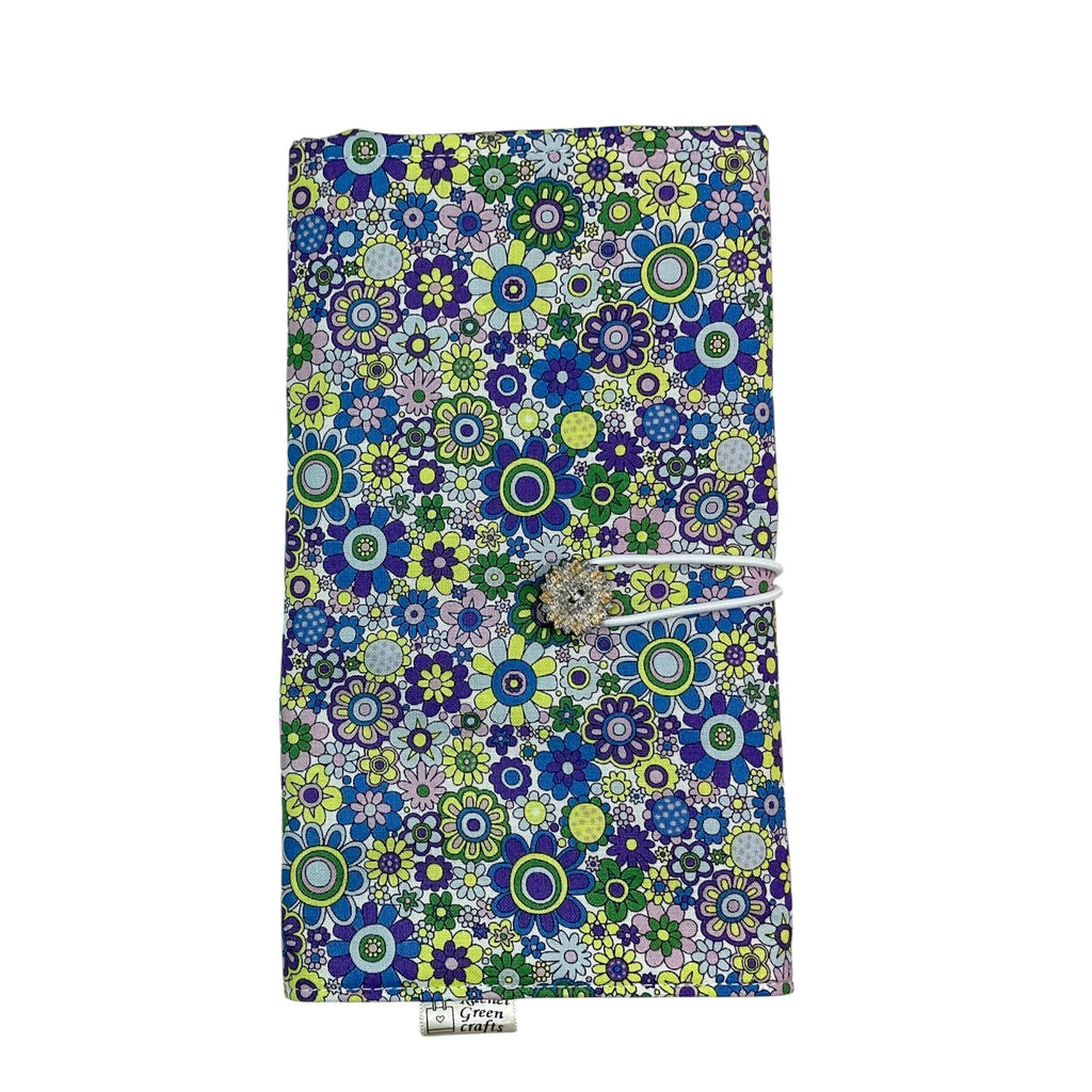 Circular needle case made from Liberty floral fabric, fixed circular sock needle pouch, knitting needle roll, knitters gift, needle holder,