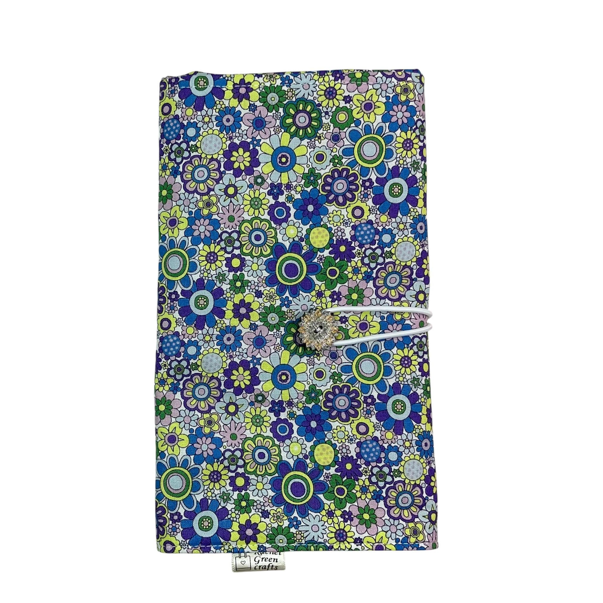 Circular needle case made from Liberty floral fabric, fixed circular sock needle pouch, knitting needle roll, knitters gift, needle holder,