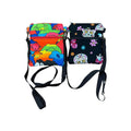 Colourful sheep print slim phone shoulder bag with multi pockets, teenager messenger sugar skull , mini clutch bag, clubbing festival bag