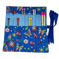 Straight knitting needle case with ladybirds, butterflies and flowers, bugs knitting storage case,, knitters gift,needle organiser