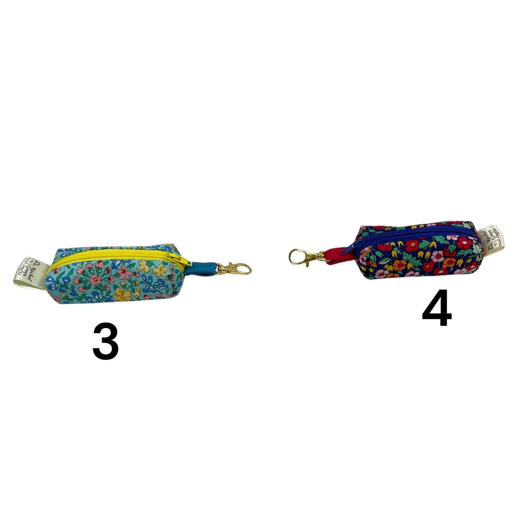 Mini boxy zipper pouch, ear pod holder, coin purse, small items case with keyring