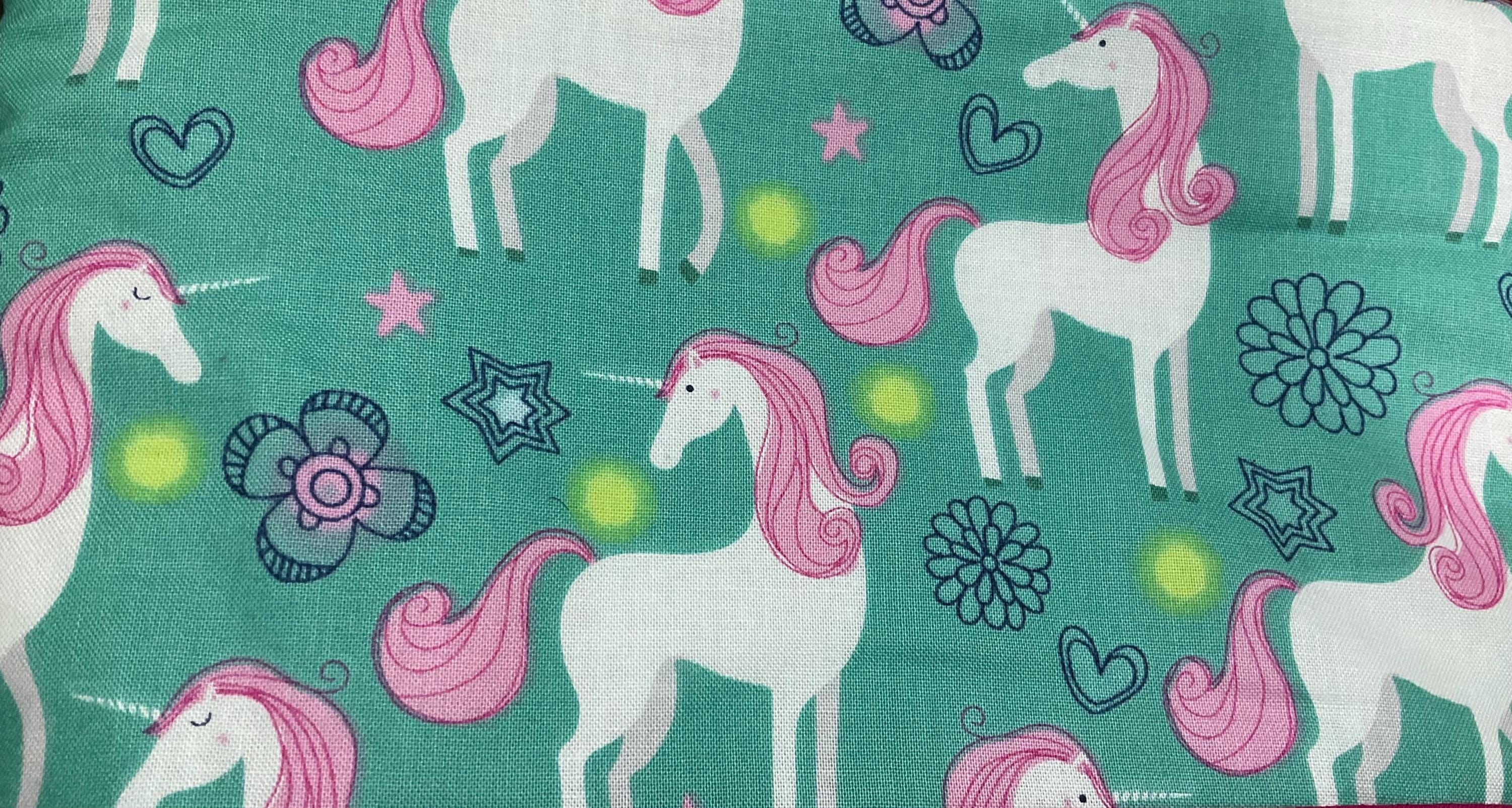 Unicorn Cotton Toiletry Bag: Kids Travel Wash Bag