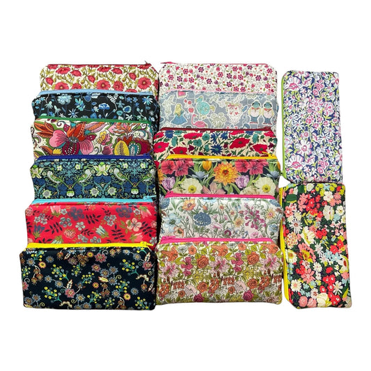 Liberty fabric floral zip case