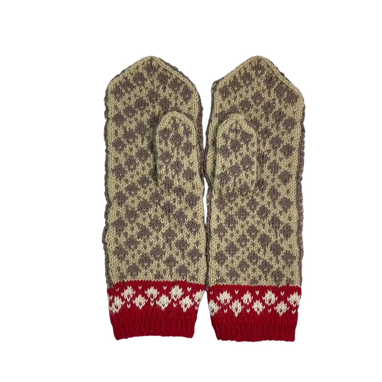 handknitted bee mittens