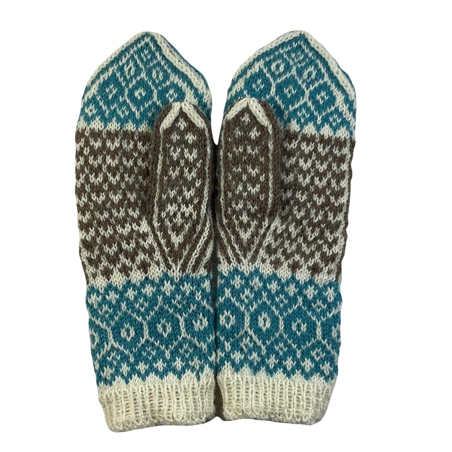 handknitted wool owl mittens
