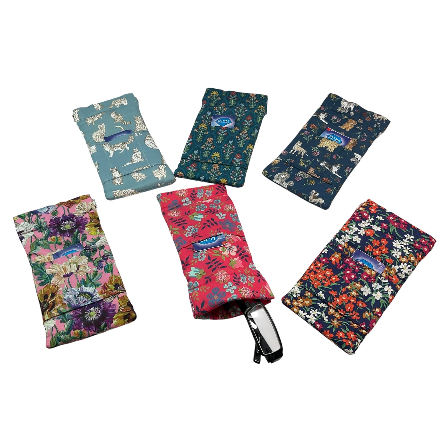 snap shut Glasses cases in Liberty floral fabric