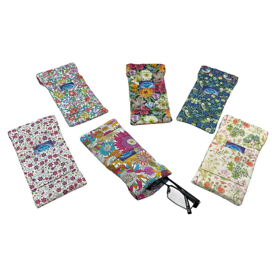 snap shut Glasses cases in Liberty floral fabric