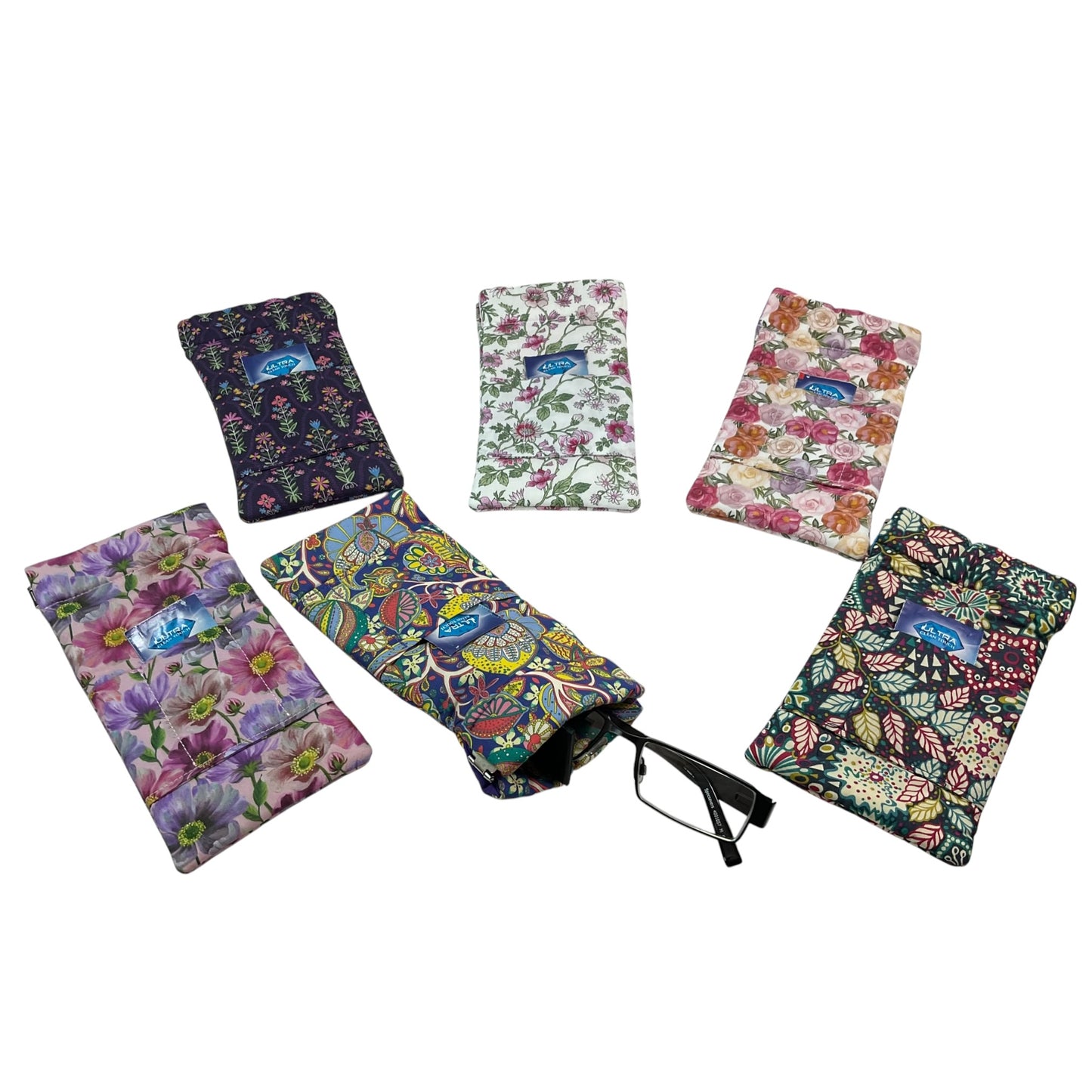 snap shut Glasses cases in Liberty floral fabric