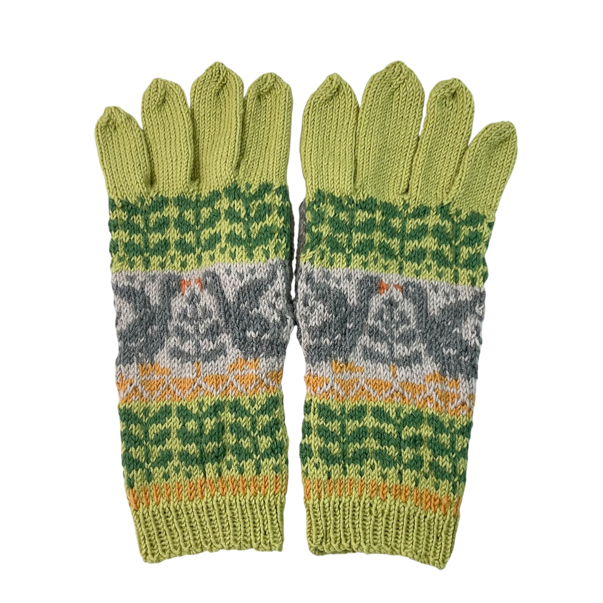 handknitted pure wool geese gloves