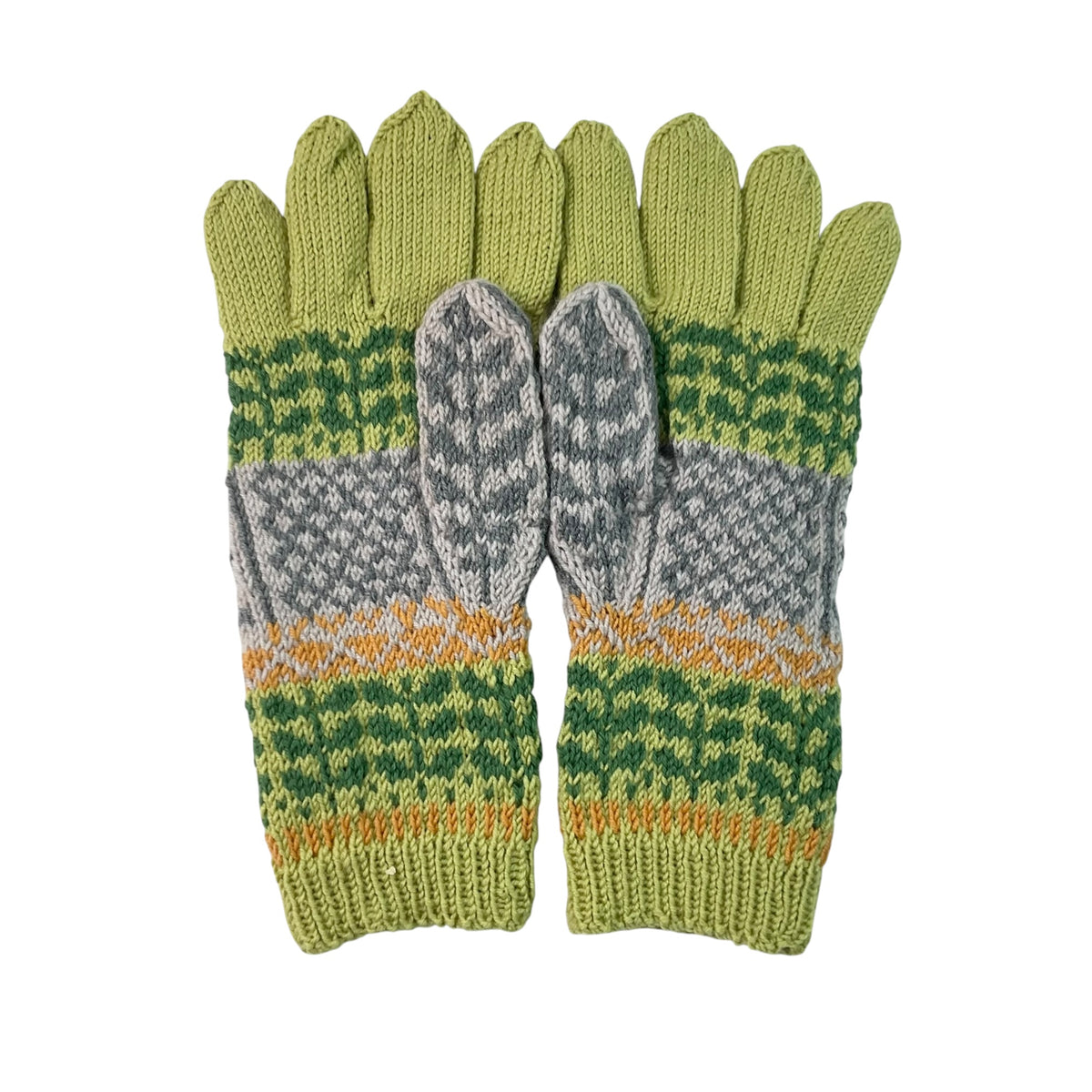 handknitted pure wool geese gloves
