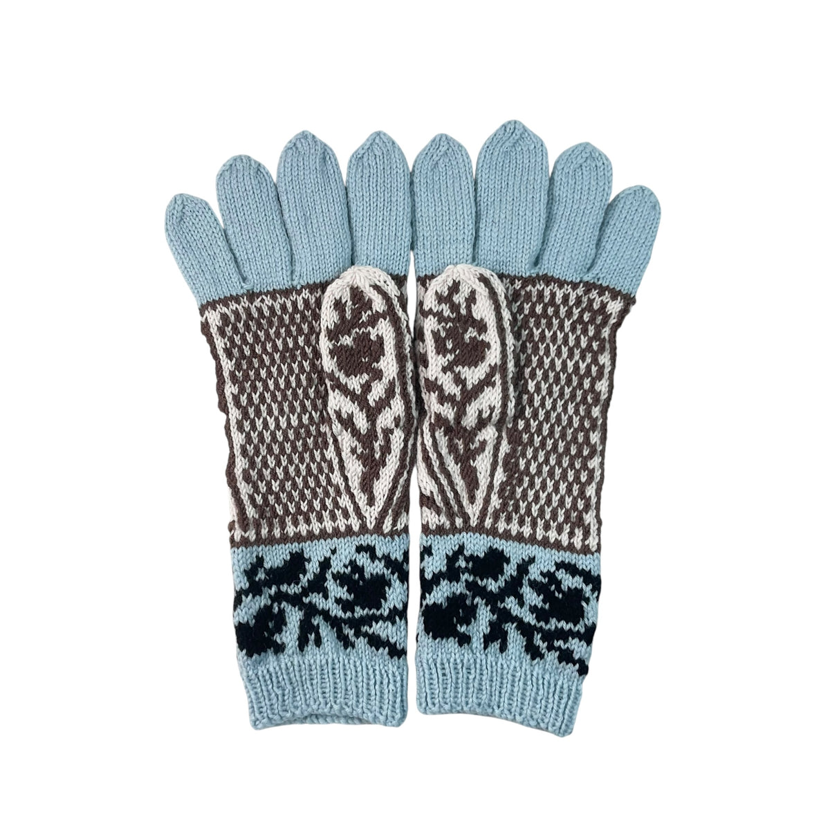 handknitted pure wool bird gloves