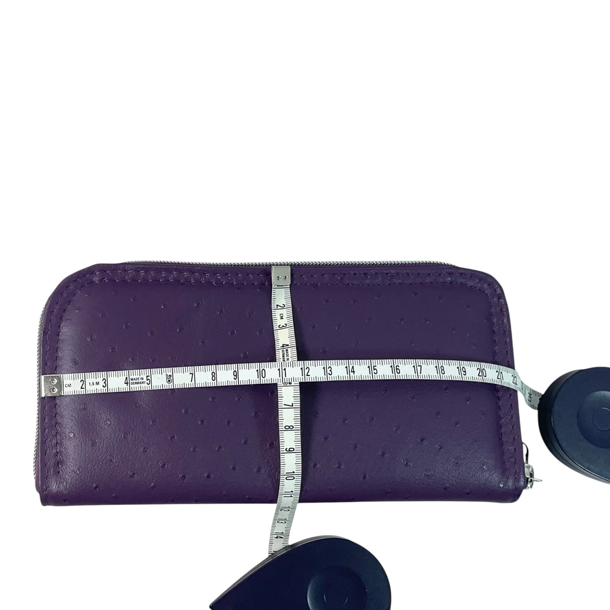 Wallet/ purse made from genuine deep wine shade leather, full zip around