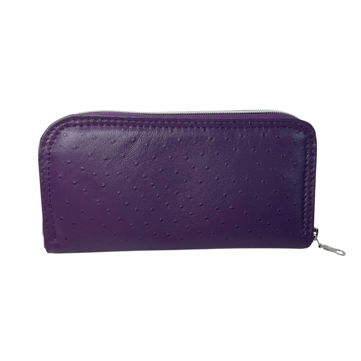 Wallet/ purse made from genuine deep wine shade leather, full zip around