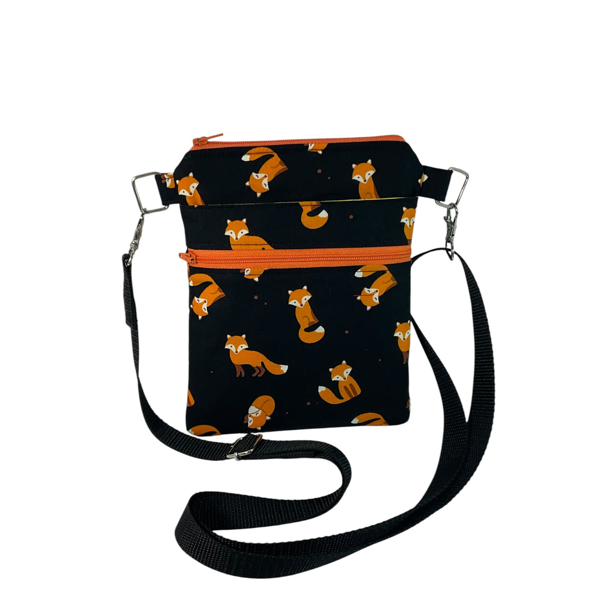 Fox print small shoulder phone bag