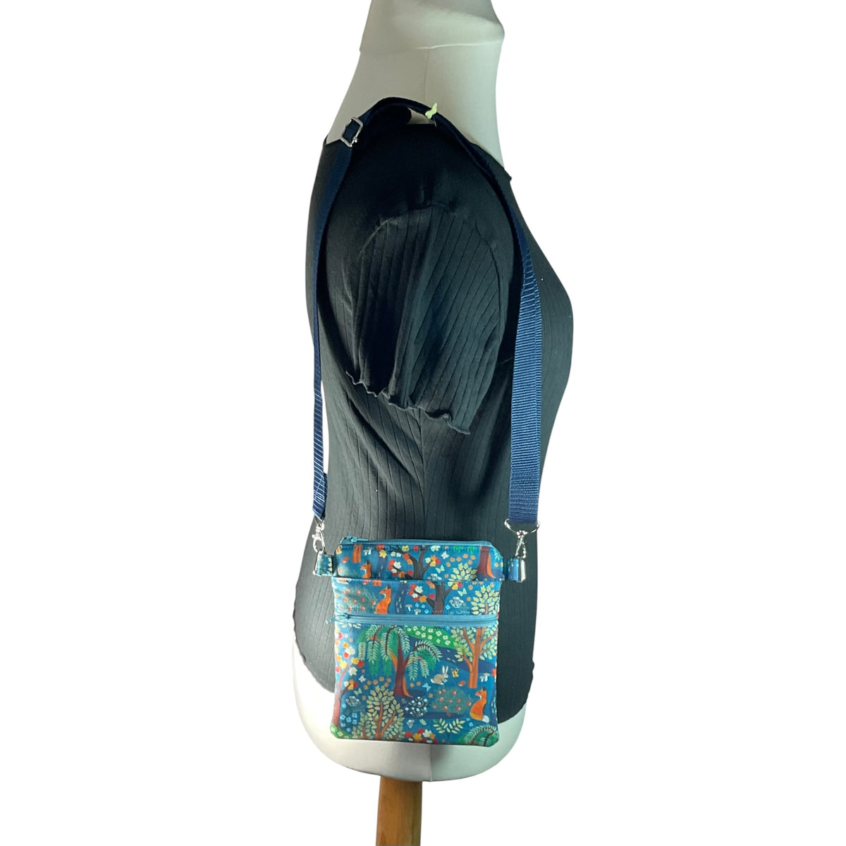Fox print small shoulder phone bag