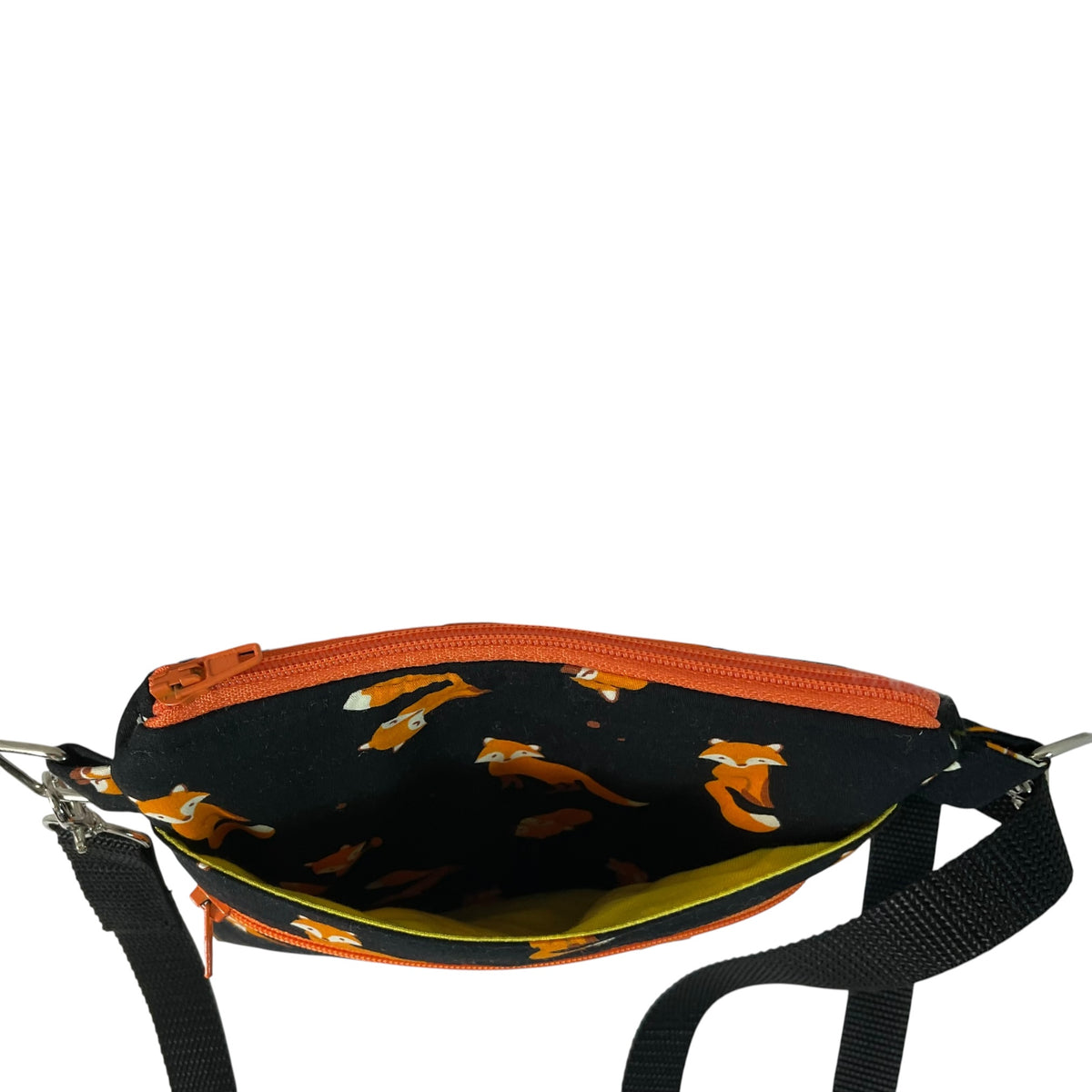 Fox print small shoulder phone bag