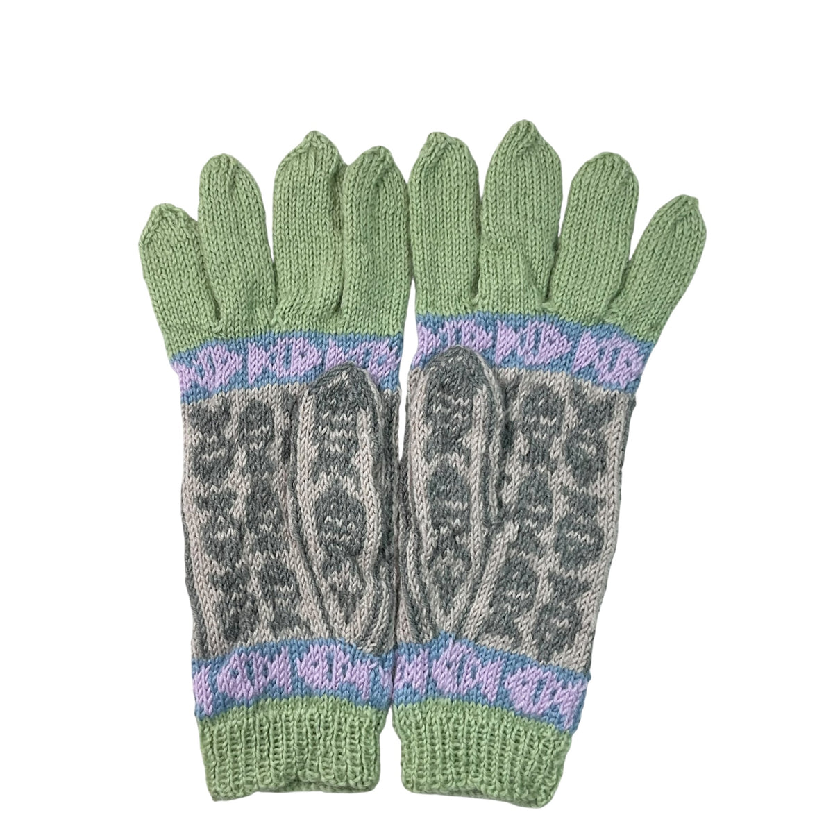 handknitted pure wool cat gloves