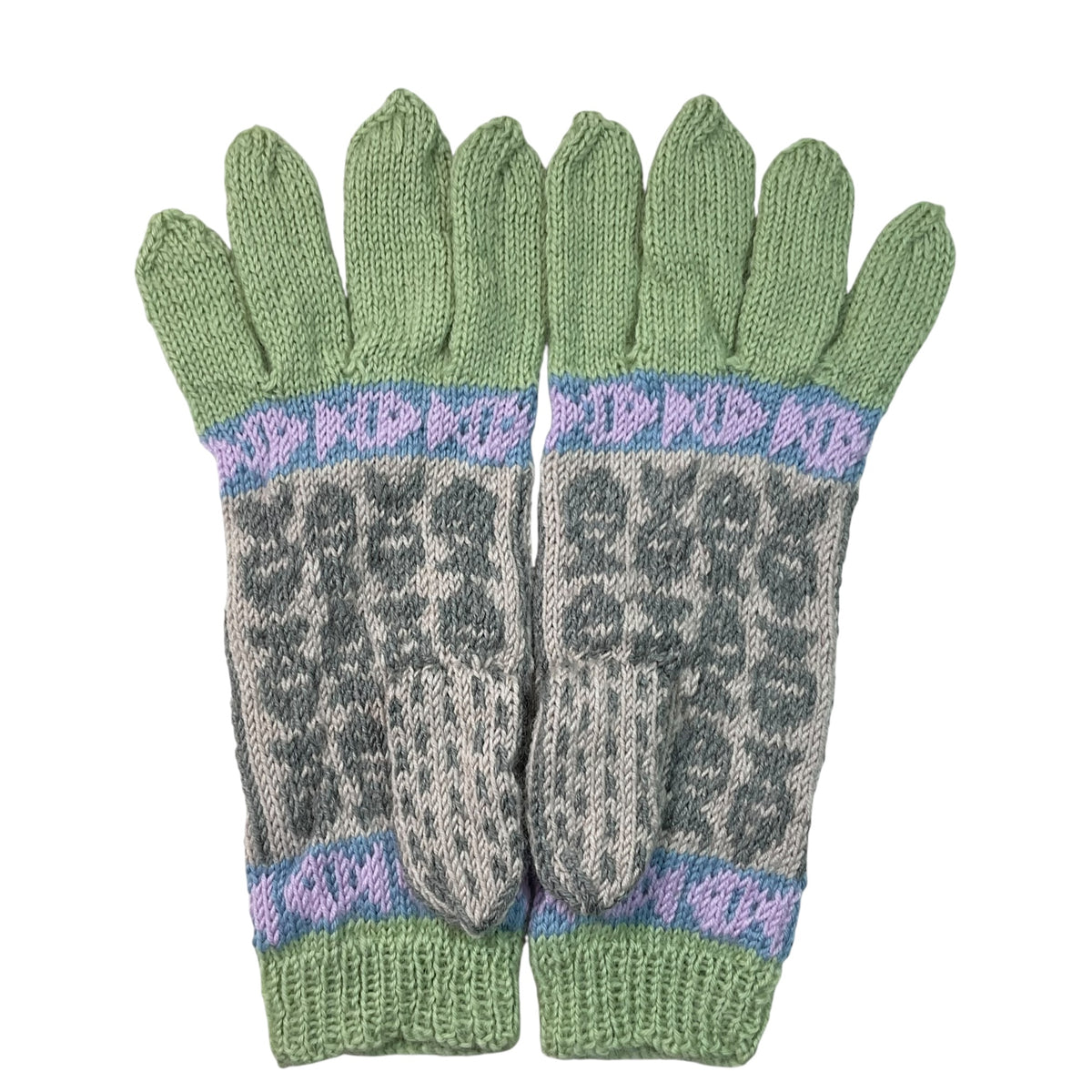 handknitted pure wool cat gloves
