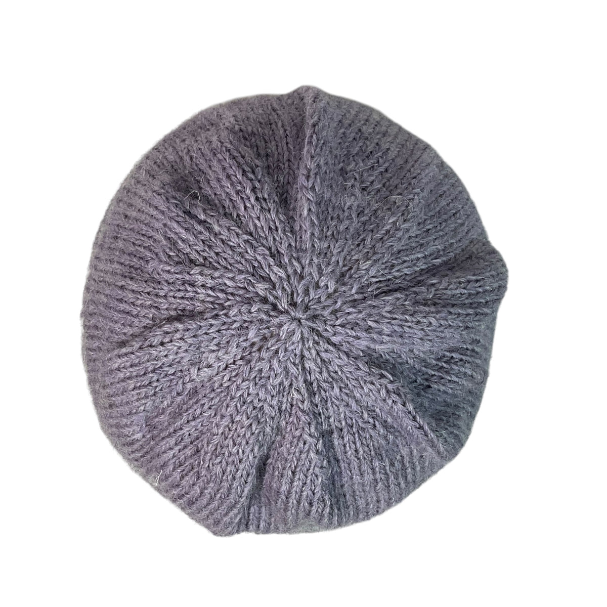 hand knit hat with sheep motif