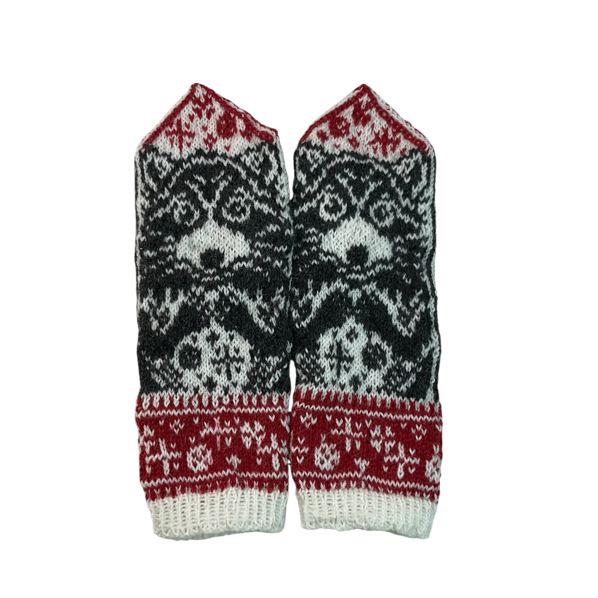 handknitted wool owl mittens (Copy)
