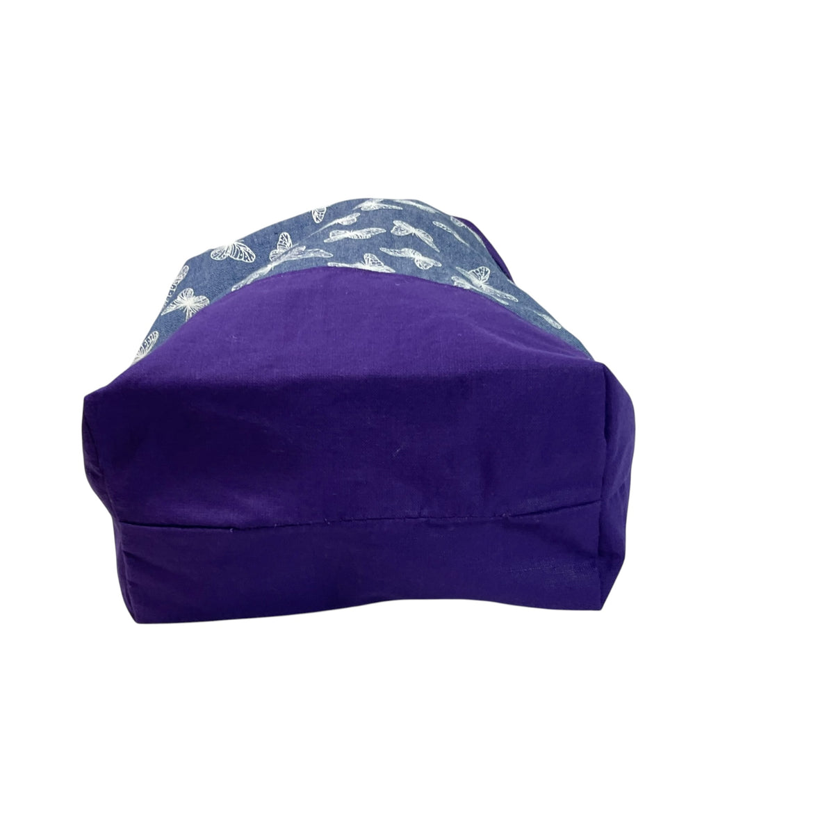 Knitting and crochet drawstring Two at a time project bag with butterfly print