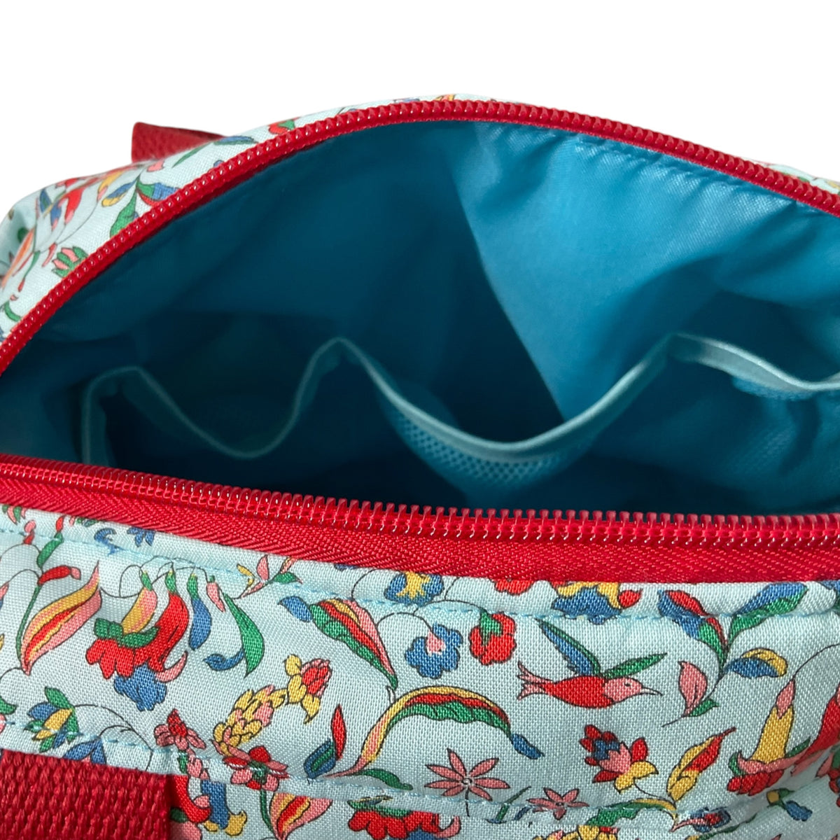 Liberty large toiletries bag with bird floral print  handles and zip pocket
