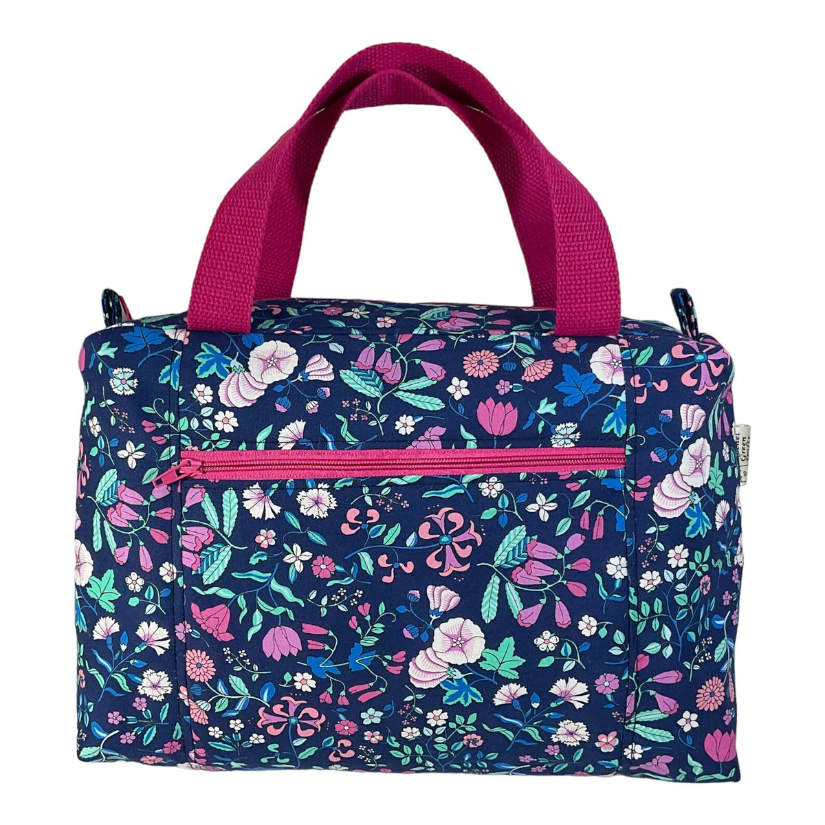 Liberty fabric large toiletries bag with handles and zip pocket