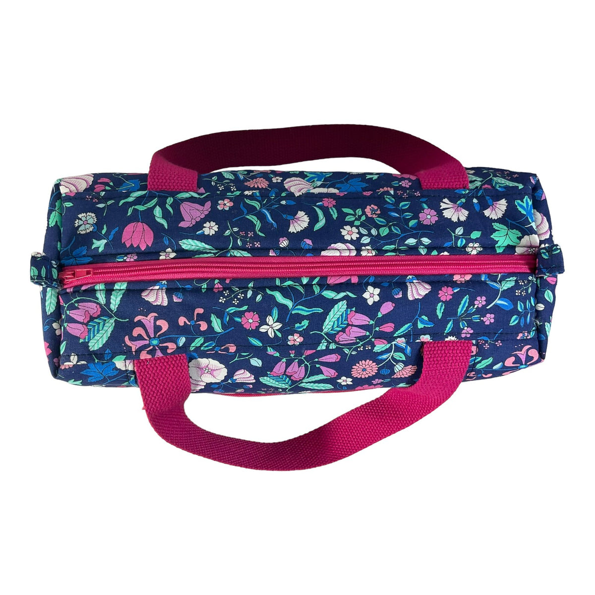 Liberty fabric large toiletries bag with handles and zip pocket