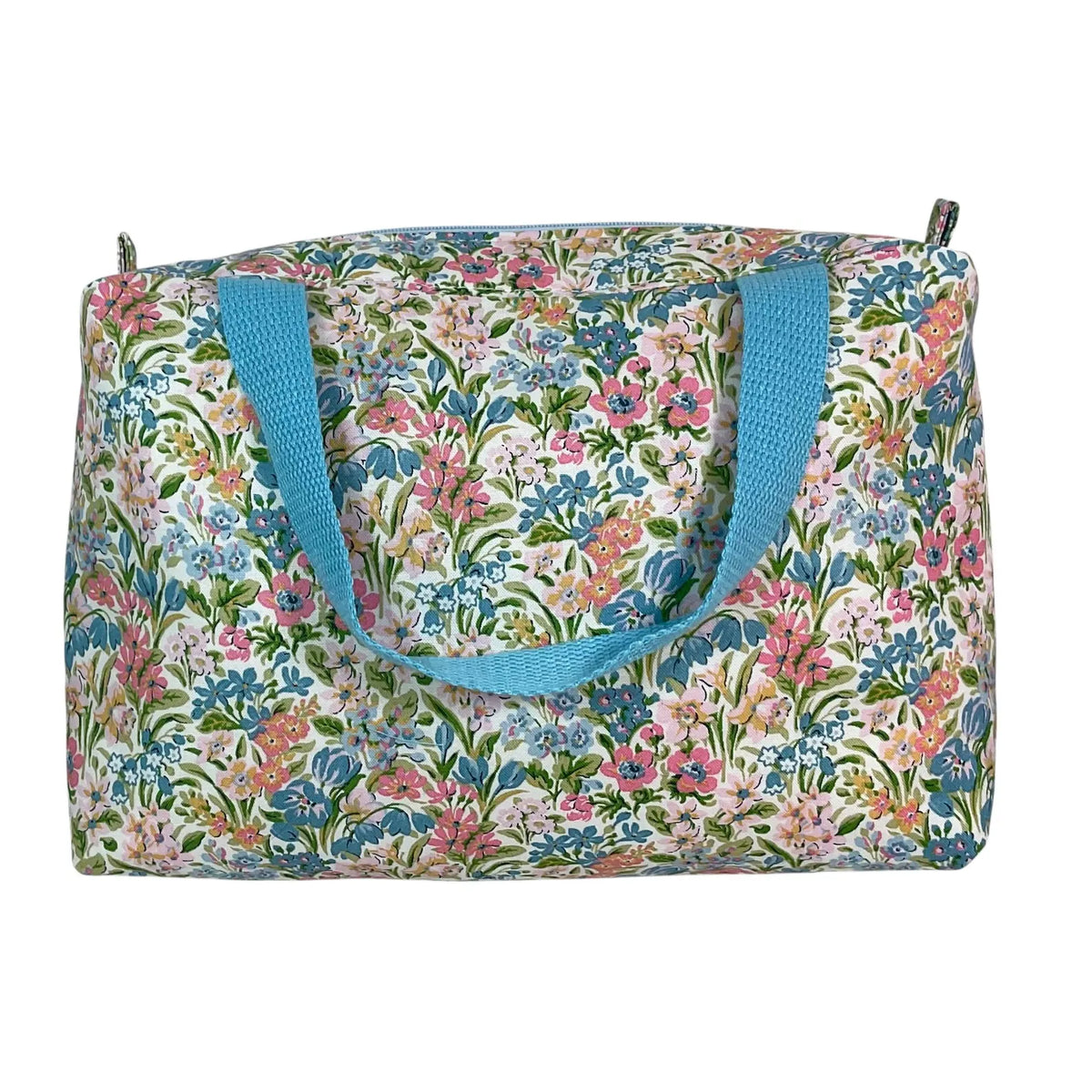 Liberty large pastel floral toiletries bag with handles and zip pocket