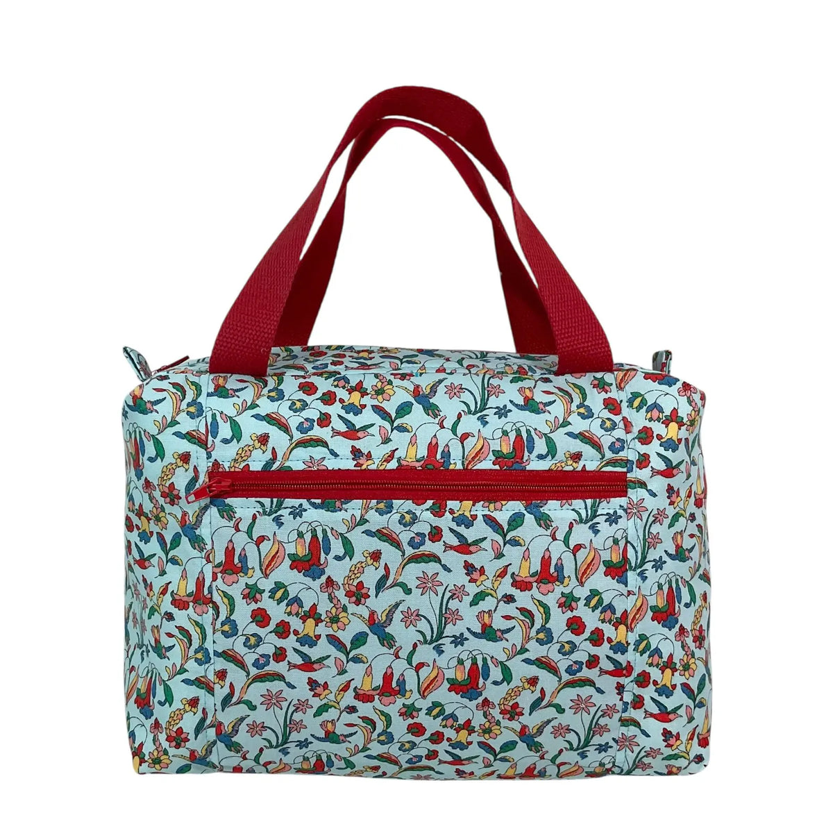 Liberty large toiletries bag with bird floral print  handles and zip pocket