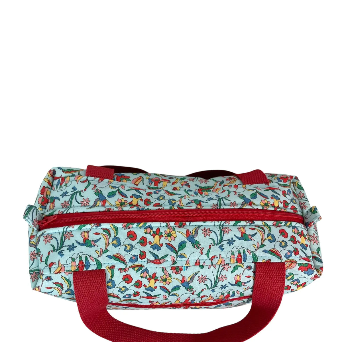 Liberty large toiletries bag with bird floral print  handles and zip pocket