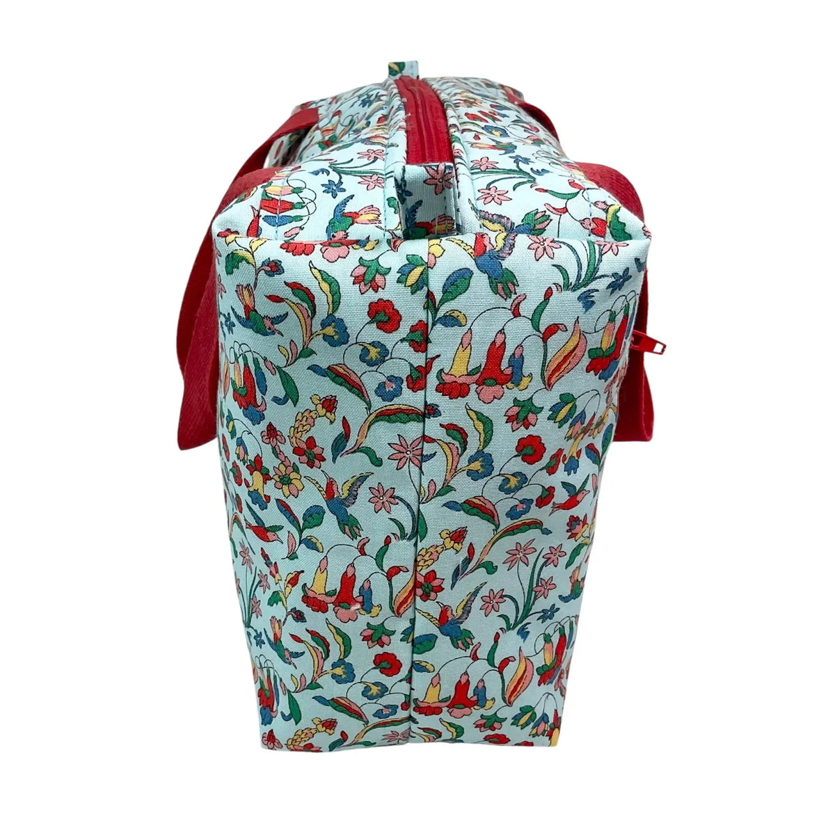 Liberty large toiletries bag with bird floral print  handles and zip pocket