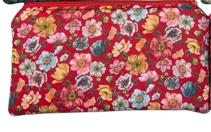 Liberty fabric zip pouch to fit larger phones