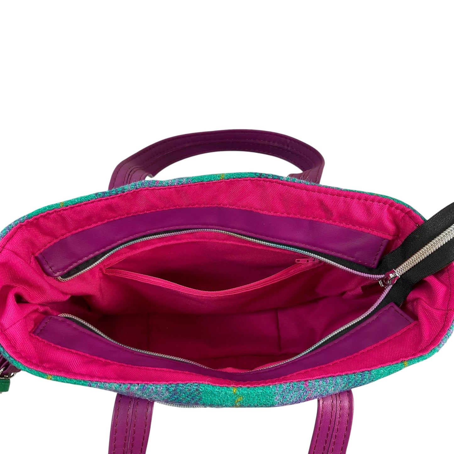 Harris tweed Crossbody Handbag made with red grape genuine leather and woven wool, shoulder bag with zip pocket large adjustable strap organiser bag (Copy) (Copy) (Copy) (Copy)
