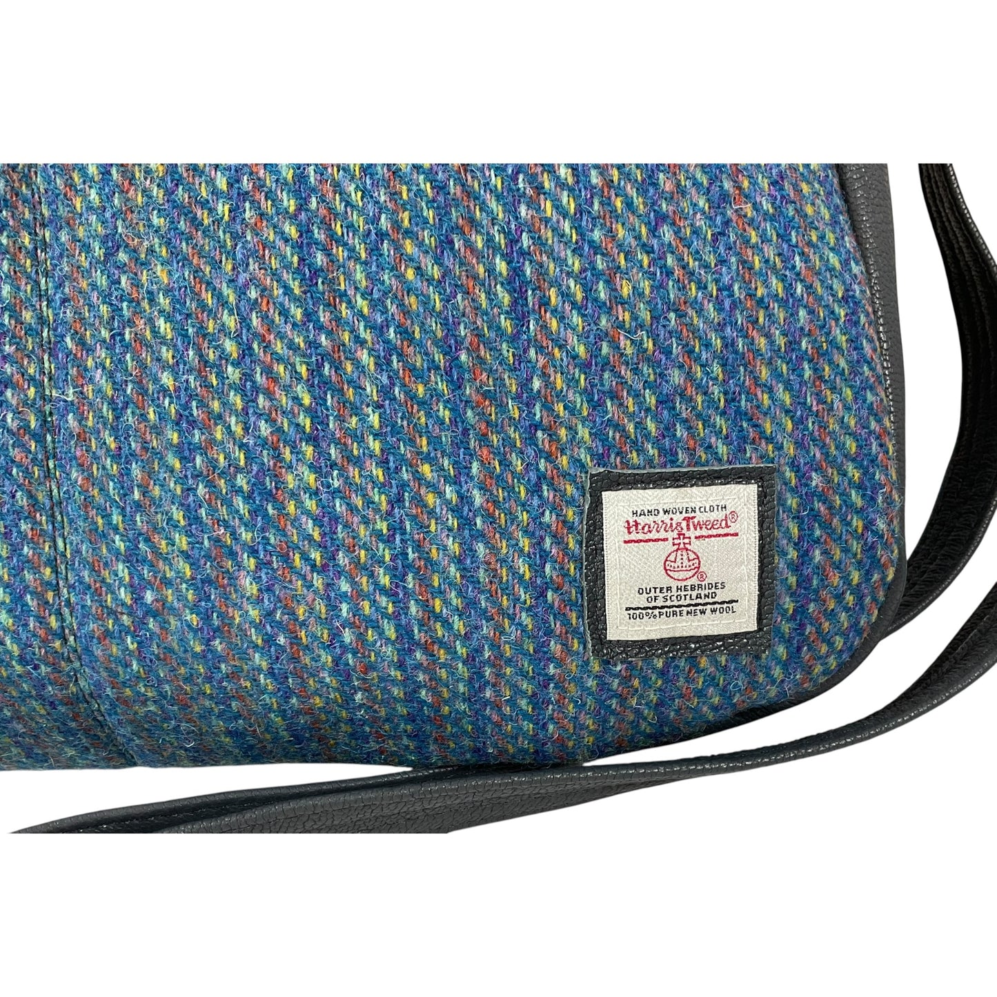 Harris tweed Crossbody Handbag  with grey genuine leather