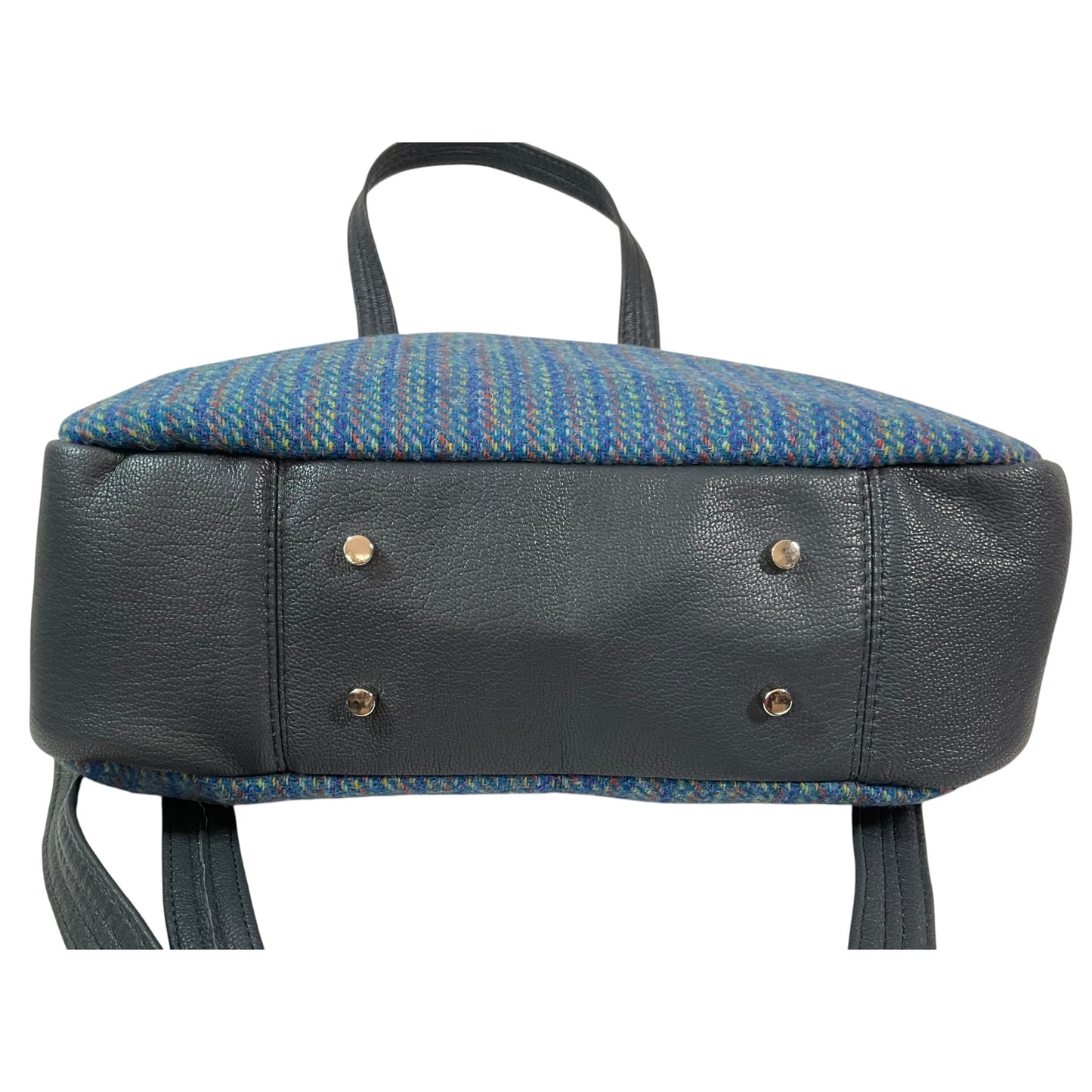 Harris tweed Crossbody Handbag  with grey genuine leather