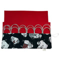 Circular knitting needle case with sheep,  fixed circular wallet,  sock needles storage pouch, knitters gift