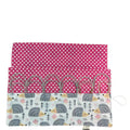 Floral Circular knitting needle case with hedgehogs and toadstools, fixed circular sock needles pouch, knitting needle roll, knitters gift