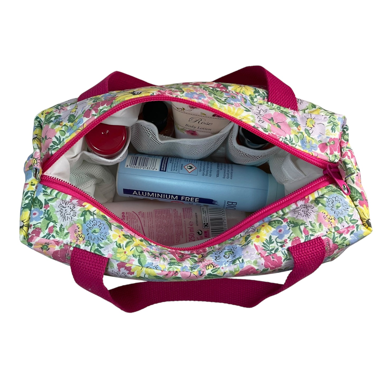 Liberty large toiletries bag with handles and zip pocket