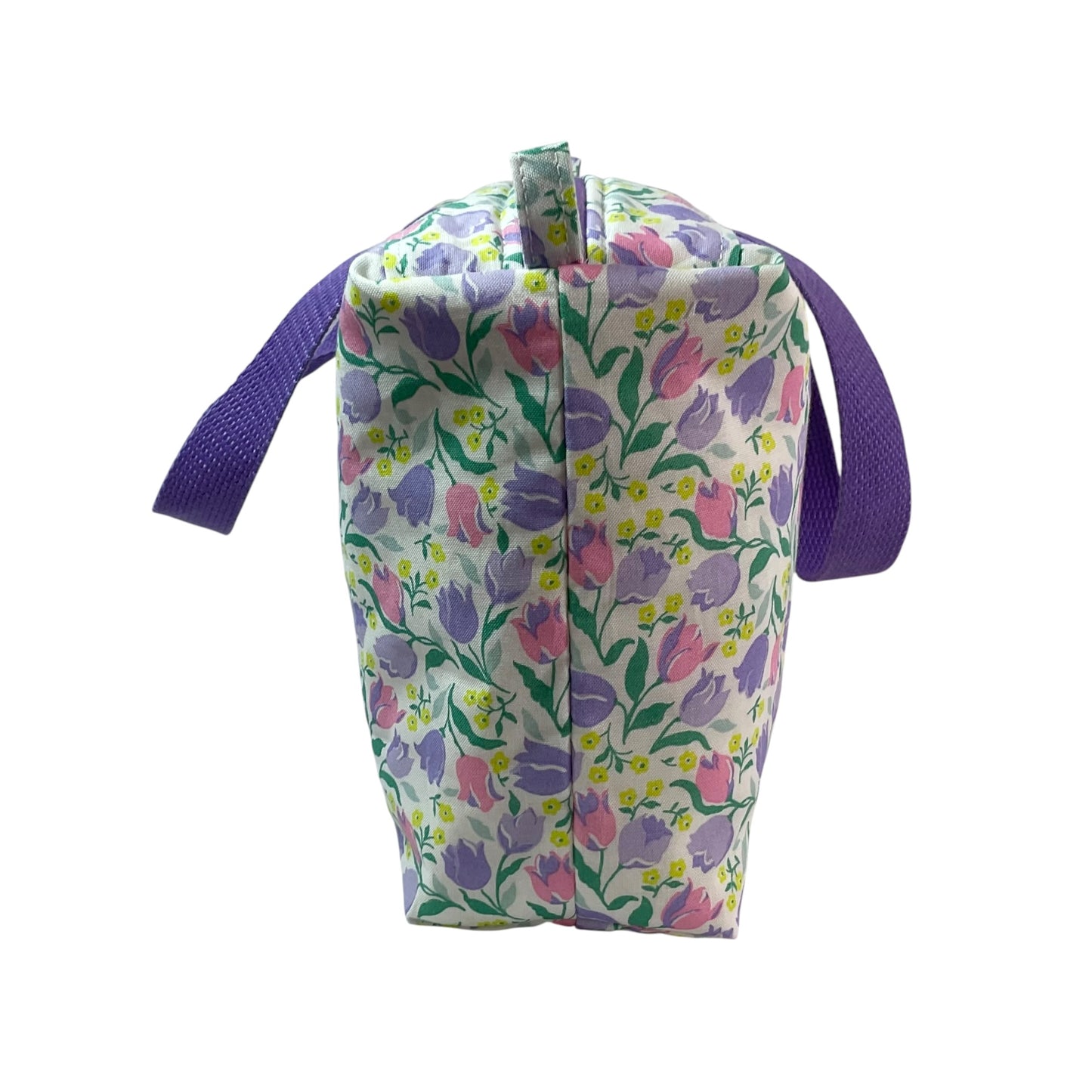Liberty fabric large toiletries bag with handles and zip pocket